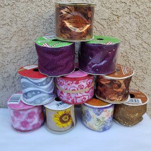 Ribbon Gift Mix Lot 40 Some Rolls Brand New some partial used